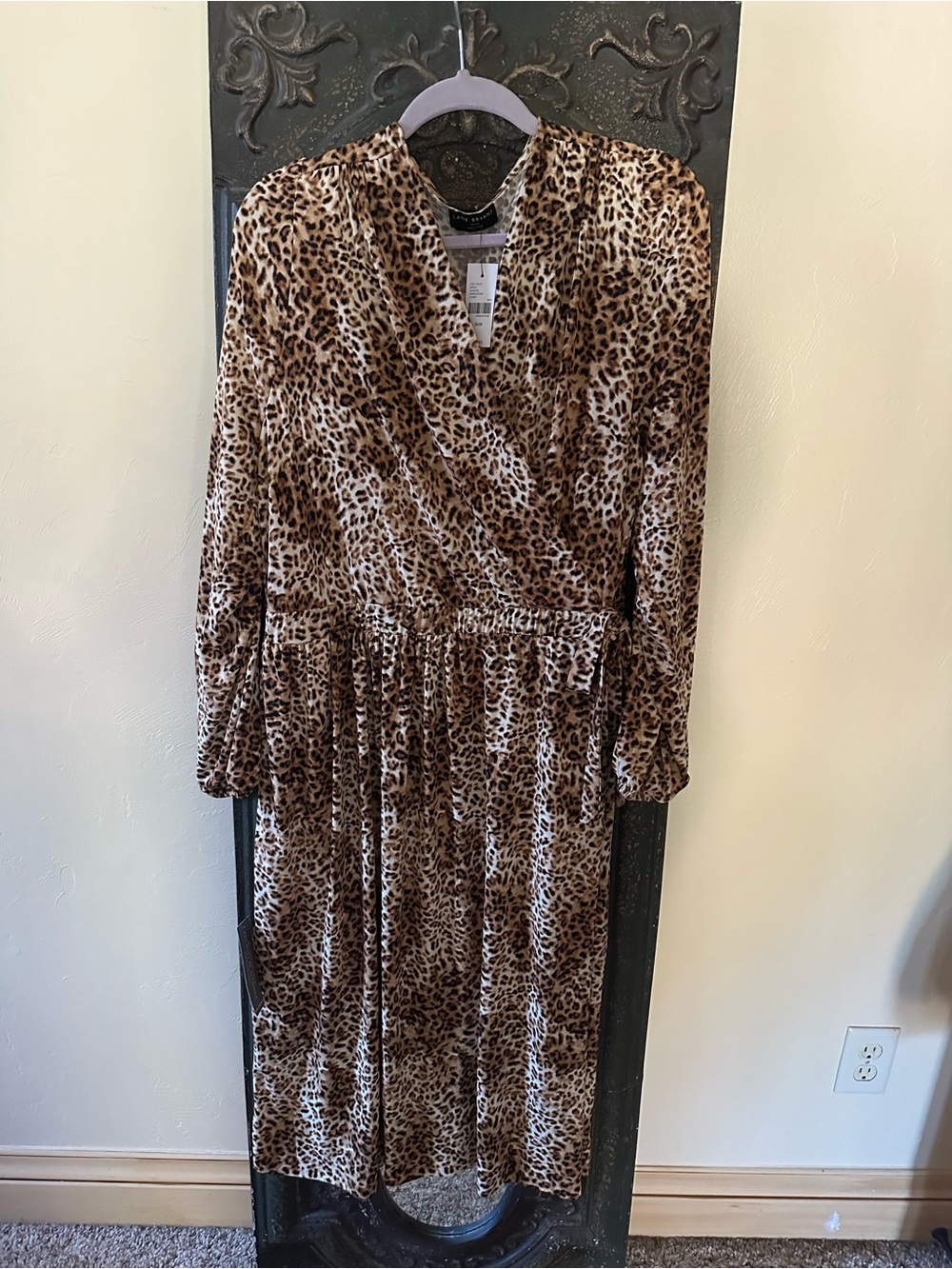 Lane Bryant Women’s Leopard Print Long Sleeve Dress - Brown